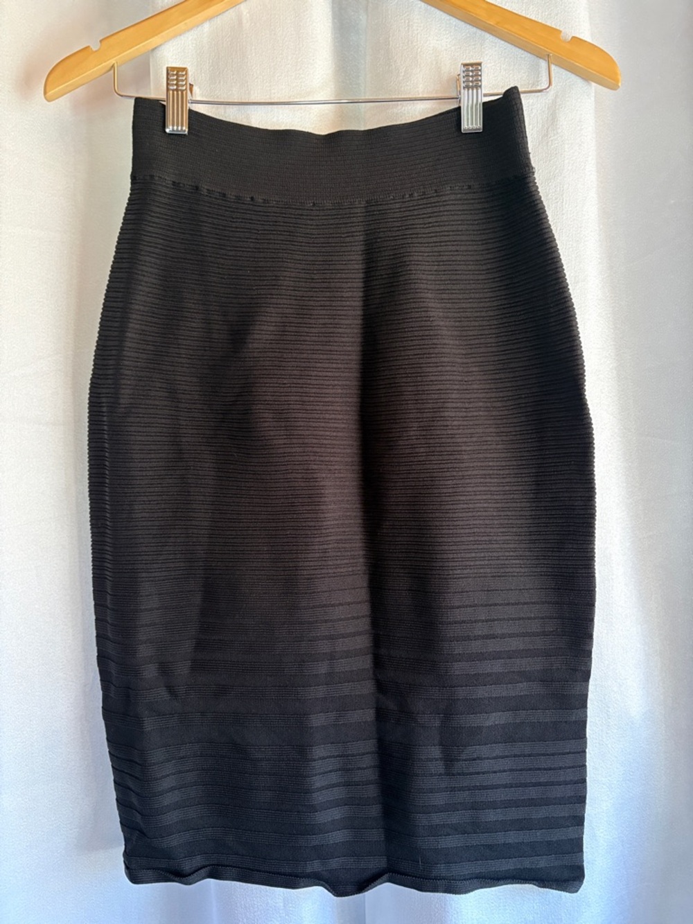 IVANKA TRUMP // Striped & Textured Knit Pencil Skirt